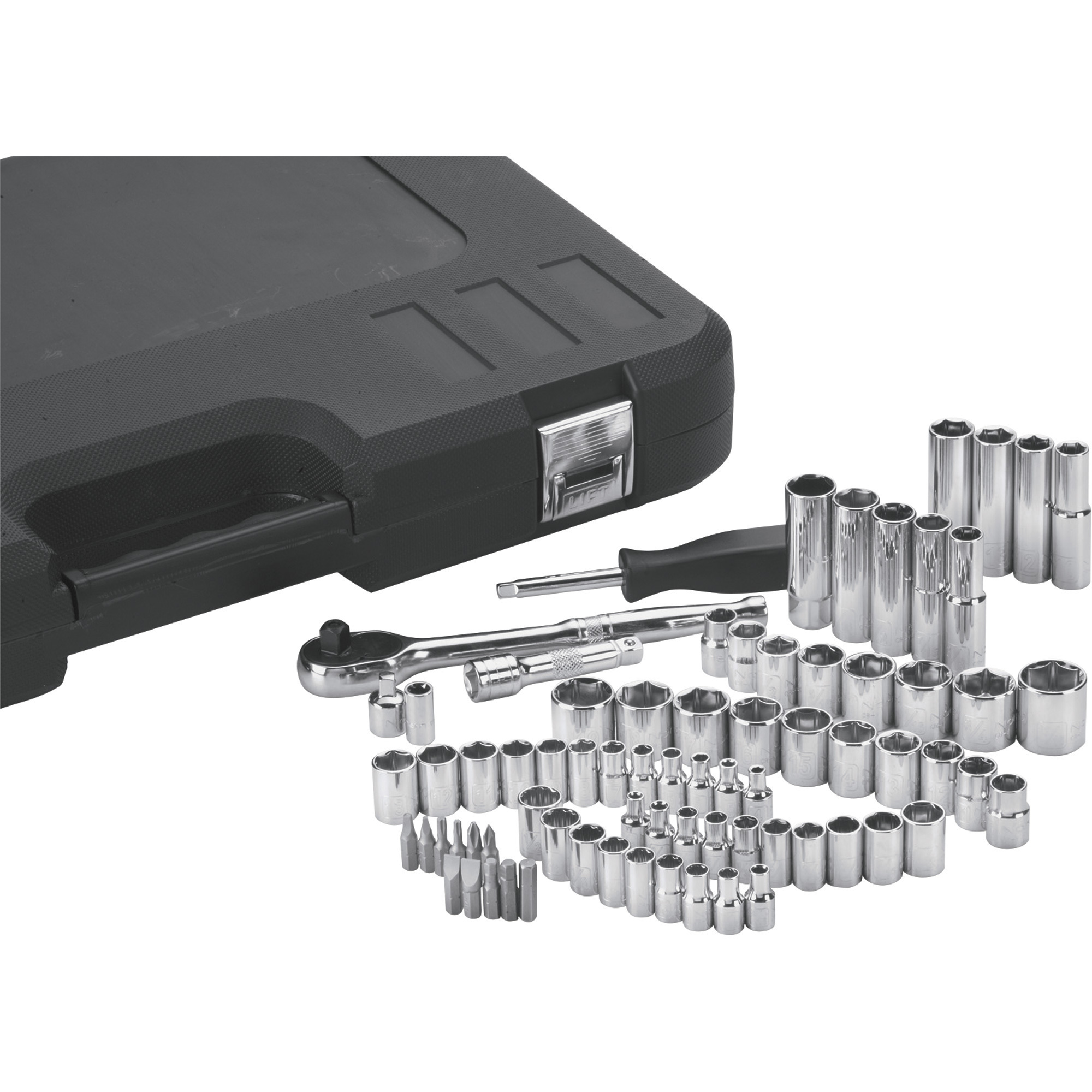 Klutch Mechanic's Socket Set, 74-Pc., 1/4in. & 3/8in.-Drive